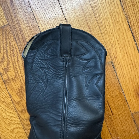 Durango Black Leather Cowboy Boots - Picture 3 of 5